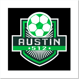 Austin soccer football jersey Posters and Art